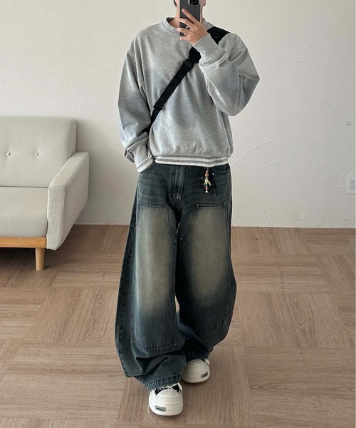 EPNK(イーピーエヌケー)の「Spraygraphic sweatshirts / スプレーグラフィックスウェットシャツ(スウェット・メンズ・ブラック/杢グレー・LARGE/MEDIUM/SMALL)」の11枚目の写真