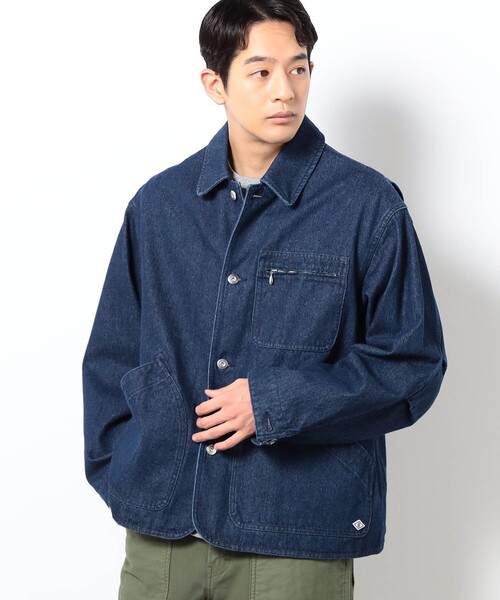 Grand PARK（グランドパーク）の「BROOKLYN OVERALLデニムカバーオール（デニムジャケット・メンズ・ネイビー/ブルー・L/M）」の2枚目の写真