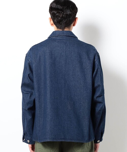 Grand PARK（グランドパーク）の「BROOKLYN OVERALLデニムカバーオール（デニムジャケット・メンズ・ネイビー/ブルー・L/M）」の4枚目の写真