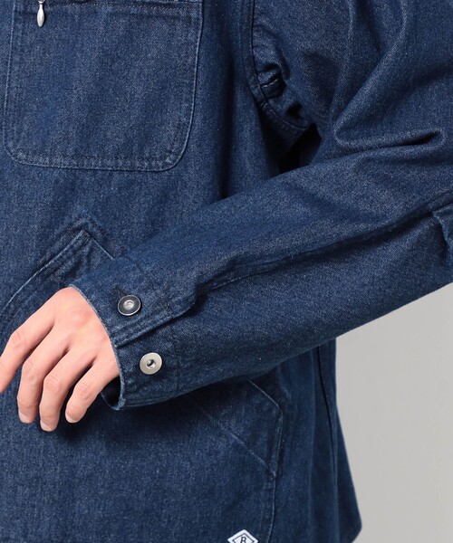 Grand PARK（グランドパーク）の「BROOKLYN OVERALLデニムカバーオール（デニムジャケット・メンズ・ネイビー/ブルー・L/M）」の8枚目の写真