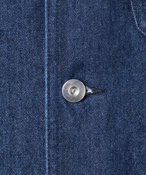 Grand PARK（グランドパーク）の「BROOKLYN OVERALLデニムカバーオール（デニムジャケット・メンズ・ネイビー/ブルー・L/M）」の11枚目の写真