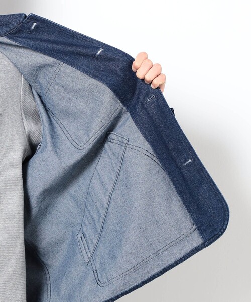 Grand PARK（グランドパーク）の「BROOKLYN OVERALLデニムカバーオール（デニムジャケット・メンズ・ネイビー/ブルー・L/M）」の12枚目の写真