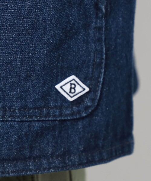 Grand PARK（グランドパーク）の「BROOKLYN OVERALLデニムカバーオール（デニムジャケット・メンズ・ネイビー/ブルー・L/M）」の17枚目の写真