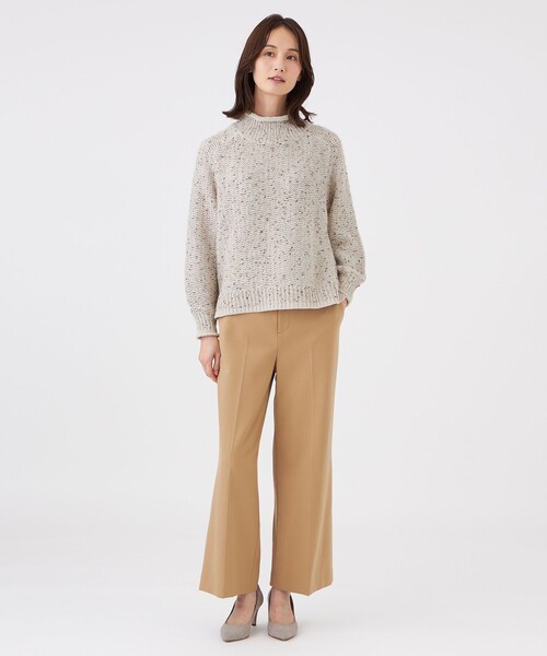 TRANS WORK（トランスワーク）の「【L】スパングルファンシーヤーンプルオーバー（ニット/セーター・レディース・チャコールグレー/ベージュ・46/44）」の6枚目の写真