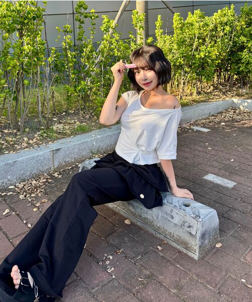 HAVISM（ヘビズム）の「レイヤードスウェットスカートパンツ（ブラック）（スウェットパンツ・レディース・その他・ONE SIZE）」の10枚目の写真