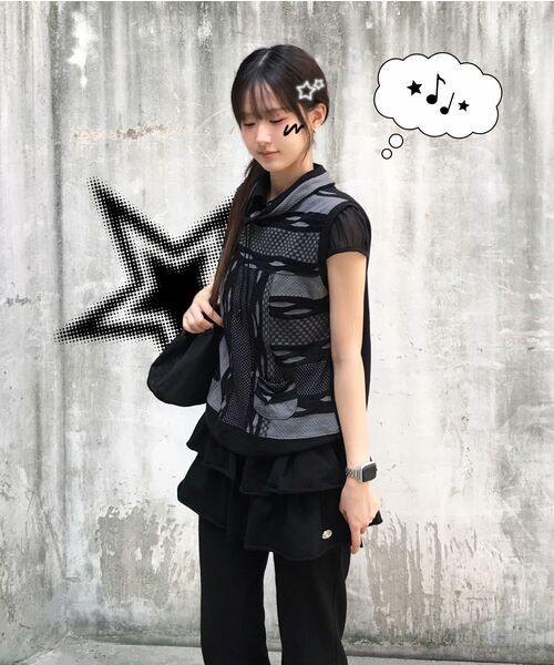 HAVISM（ヘビズム）の「レイヤードスウェットスカートパンツ（ブラック）（スウェットパンツ・レディース・その他・ONE SIZE）」の15枚目の写真