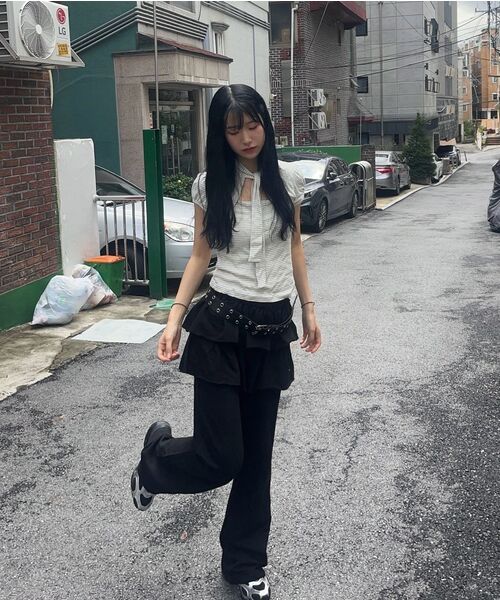HAVISM（ヘビズム）の「レイヤードスウェットスカートパンツ（ブラック）（スウェットパンツ・レディース・その他・ONE SIZE）」の16枚目の写真