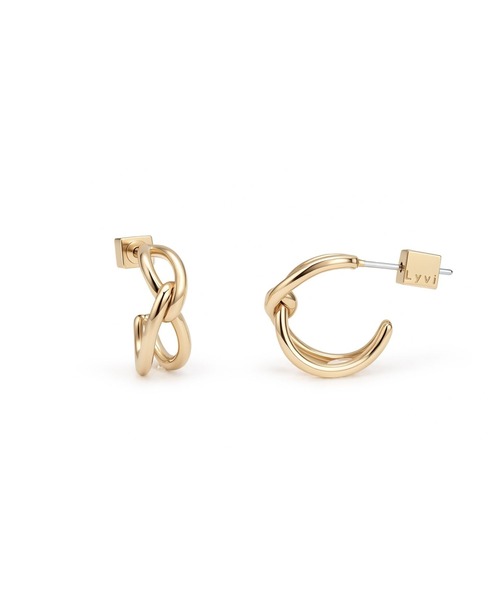 Lyvi(ライビィ)の「Knotted Line Hoop Pierce / 金属アレルギー対応(ピアス(両耳用)・レディース・シルバー/ゴールド・FREE)」の8枚目の写真