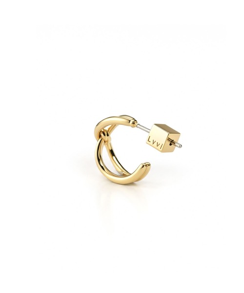 Lyvi(ライビィ)の「Knotted Line Hoop Pierce / 金属アレルギー対応(ピアス(両耳用)・レディース・シルバー/ゴールド・FREE)」の9枚目の写真