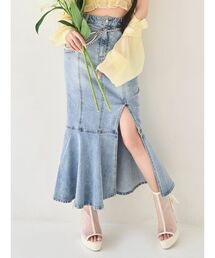 EATME | レースアップデザインマーメイドデニムスカート(デニムスカート)