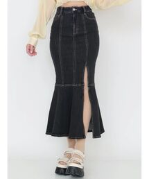 EATME | レースアップデザインマーメイドデニムスカート(デニムスカート)