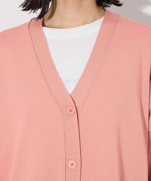 Green　Parks（グリーンパークス）の「ここちニットVネックカーディガン（カーディガン/ボレロ・レディース・ホワイト系その他2/ブルー/グレー/ピンク/ブラック・FREE）」の13枚目の写真