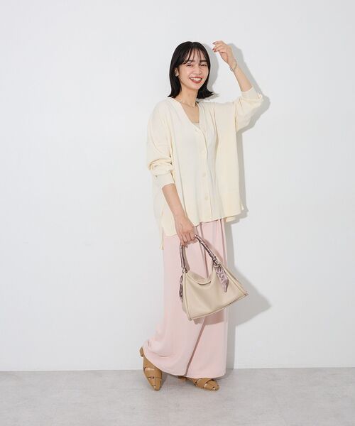 Green　Parks（グリーンパークス）の「ここちニットVネックカーディガン（カーディガン/ボレロ・レディース・ホワイト系その他2/ブルー/グレー/ピンク/ブラック・FREE）」の17枚目の写真