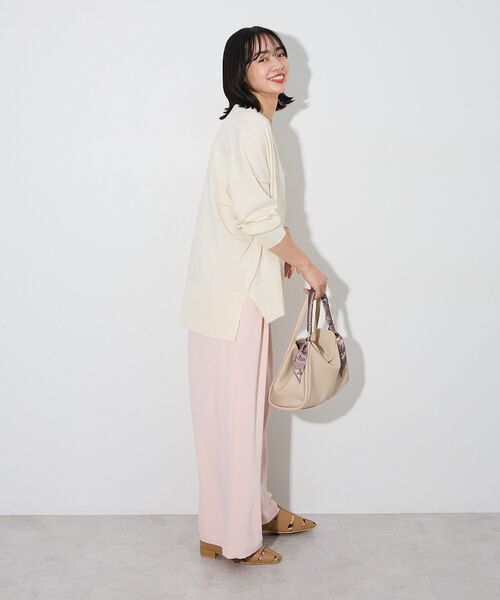 Green　Parks（グリーンパークス）の「ここちニットVネックカーディガン（カーディガン/ボレロ・レディース・ホワイト系その他2/ブルー/グレー/ピンク/ブラック・FREE）」の18枚目の写真