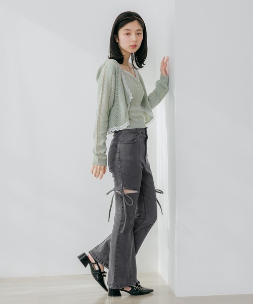 Heather（ヘザー）の「スリットタイトデニムパンツ　654878（デニムパンツ・レディース・ワンウォッシュ/グレー/ライトブルー・M/S）」の8枚目の写真