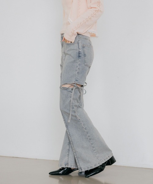 Heather（ヘザー）の「スリットタイトデニムパンツ　654878（デニムパンツ・レディース・ワンウォッシュ/グレー/ライトブルー・M/S）」の10枚目の写真