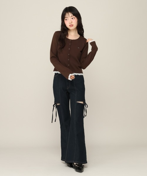 Heather(ヘザー)の「【身長別デニム】スリットタイトデニムパンツ 654878(デニムパンツ・レディース・ワンウォッシュ/グレー/ライトブルー/ブラック・M/S/LONG/XS)」の16枚目の写真