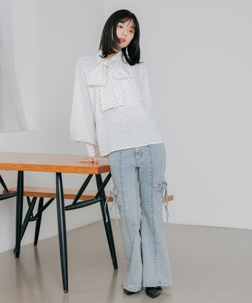 Heather（ヘザー）の「スリットタイトデニムパンツ　654878（デニムパンツ・レディース・ワンウォッシュ/グレー/ライトブルー・M/S）」の16枚目の写真