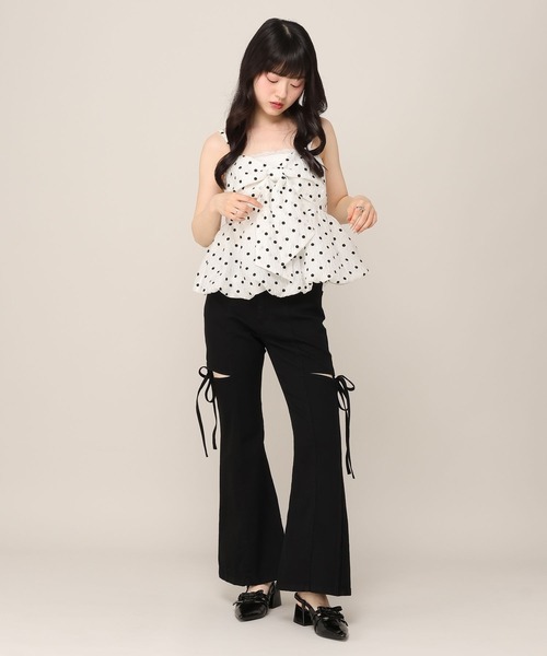 Heather(ヘザー)の「【身長別デニム】スリットタイトデニムパンツ 654878(デニムパンツ・レディース・ワンウォッシュ/グレー/ライトブルー・M/S/LONG/XS)」の4枚目の写真