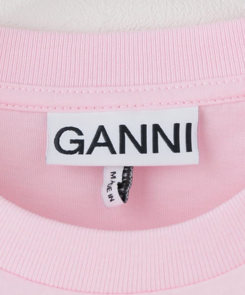 GANNI(ガニー)の「GANNI / ガニー Basic cotton Jersey T-shirt Cowboy(Tシャツ/カットソー・レディース・ピンク・SMALL)」の4枚目の写真