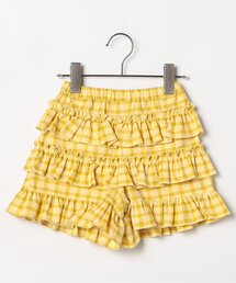 p.premier（ピードットプルミエ）の「先染めチェックのフリフリフリルパンツ（その他パンツ）」