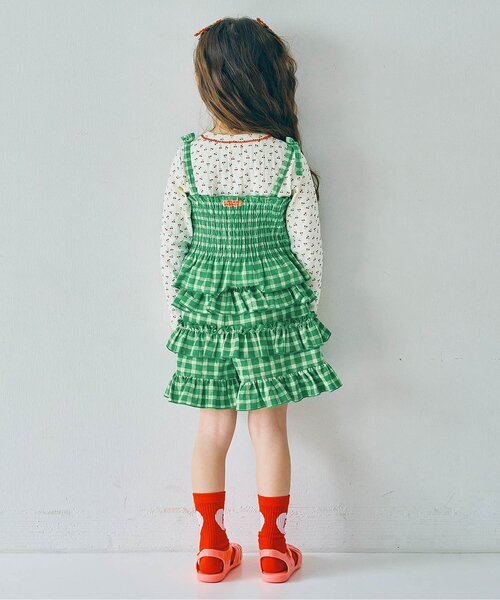 p.premier（ピードットプルミエ）の「先染めチェックのフリフリフリルパンツ（その他パンツ・キッズ・ブラック/イエロー/グリーン/レッド・80/90/100/110/120/130/140）」の8枚目の写真
