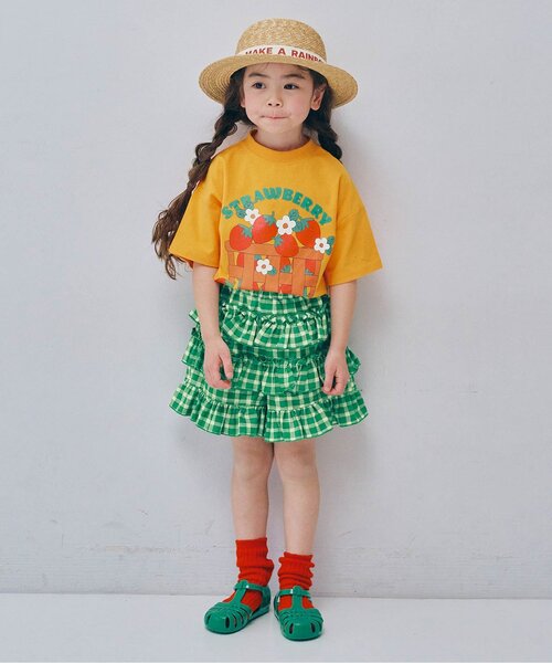 p.premier（ピードットプルミエ）の「先染めチェックのフリフリフリルパンツ（その他パンツ・キッズ・ブラック/イエロー/グリーン/レッド・80/90/100/110/120/130/140）」の9枚目の写真