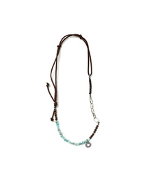 999HUMANITY（999ヒューマニティ）の「ストーンウェーブシンボルネックレス (ブラウン)（ネックレス）」