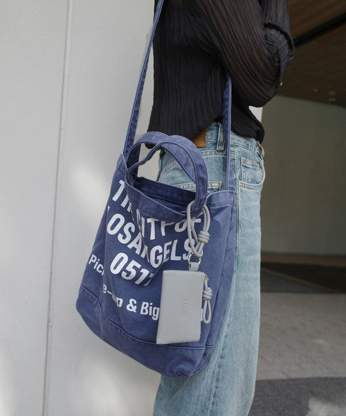 CONTROL FREAK / CTFK(コントロールフリーク)の「CONTROL FREAK/コントロール フリーク WASHED LOGOトート(トートバッグ・レディース・ブラウン/ネイビー・FREE)」の2枚目の写真