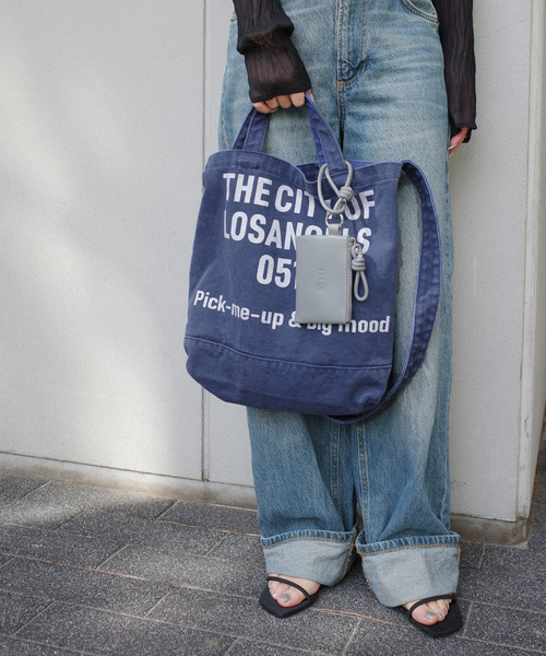 CONTROL FREAK / CTFK(コントロールフリーク)の「CONTROL FREAK/コントロール フリーク WASHED LOGOトート(トートバッグ・レディース・ブラウン/ネイビー・FREE)」の5枚目の写真