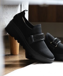 Kitson キットソン 軽量 キラキラベルト ウェーブソール ニットスリッポン