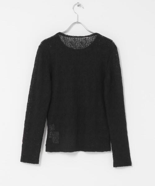 URBAN RESEARCH DOORS（アーバンリサーチドアーズ）の「カーリーラッセルレースロングスリーブTシャツ | レースインナー/レースT/甘め/ロンT（Tシャツ/カットソー・レディース・オフホワイト/ブラック・FREE）」の17枚目の写真