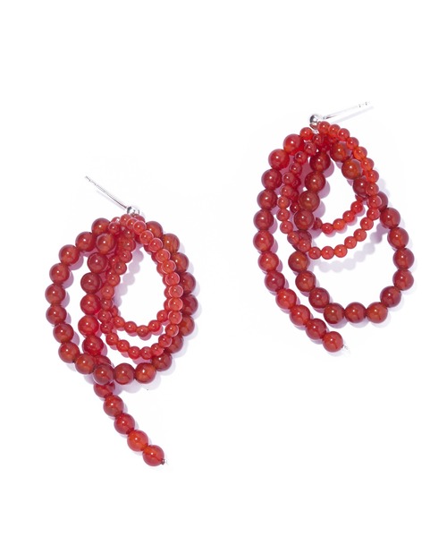 IRIS47(イリスフォーセブン)の「【IRIS 47】fabiana red agate pierce/ファビアナ レッドアゲート ピアス(ピアス(両耳用)・レディース・レッド系その他・FREE)」の1枚目の写真
