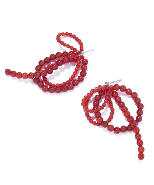 IRIS47(イリスフォーセブン)の「【IRIS 47】fabiana red agate pierce/ファビアナ レッドアゲート ピアス(ピアス(両耳用)・レディース・レッド系その他・FREE)」の2枚目の写真