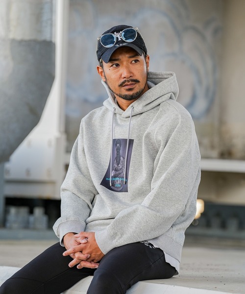 adamsJUGGLER(アダムスジャグラー)の「RTEG フォト&アーム/OEフーディ(パーカー・メンズ・ブラック/グレー・S/M/L/XL)」の1枚目の写真
