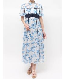 MERCURYDUO | シャイニープリントレースブロッキングワンピース(ワンピース)