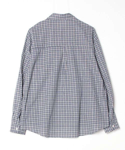 NUJOH(ヌゾ)の「Gingham Check Shirt / ギンガムチェックシャツ(シャツ/ブラウス・レディース・ネイビー/ブラウン・FREE)」の5枚目の写真