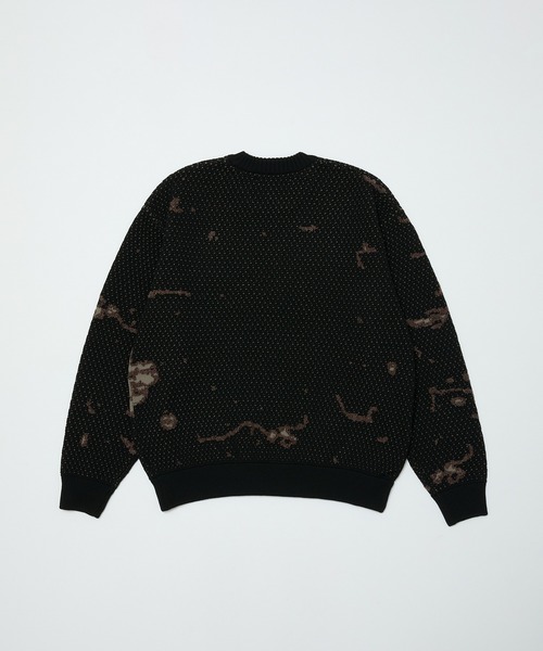 BAL（バル）の「JACQUARD PATTERN CREWNECK SWEATER（ニット/セーター・メンズ・ブラック/グリーン/ベージュ・3/2/1）」の12枚目の写真