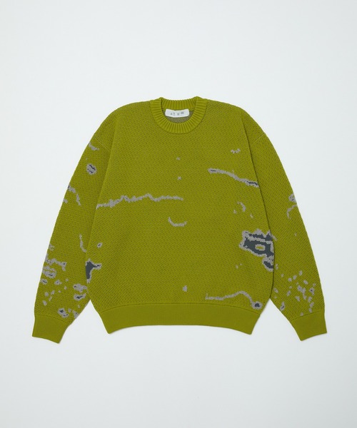 BAL（バル）の「JACQUARD PATTERN CREWNECK SWEATER（ニット/セーター・メンズ・ブラック/グリーン/ベージュ・3/2/1）」の13枚目の写真