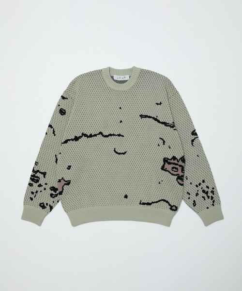 BAL（バル）の「JACQUARD PATTERN CREWNECK SWEATER（ニット/セーター・メンズ・ブラック/グリーン/ベージュ・3/2/1）」の15枚目の写真