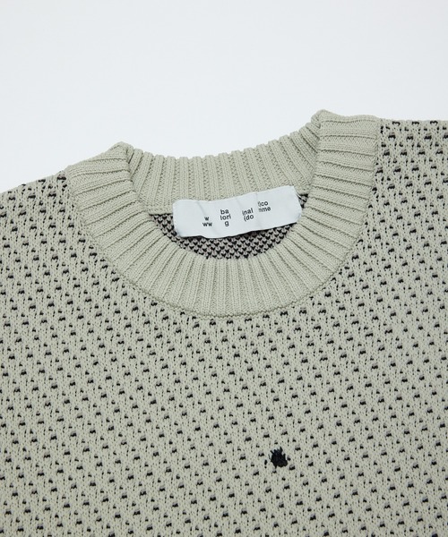 BAL（バル）の「JACQUARD PATTERN CREWNECK SWEATER（ニット/セーター・メンズ・ブラック/グリーン/ベージュ・3/2/1）」の17枚目の写真