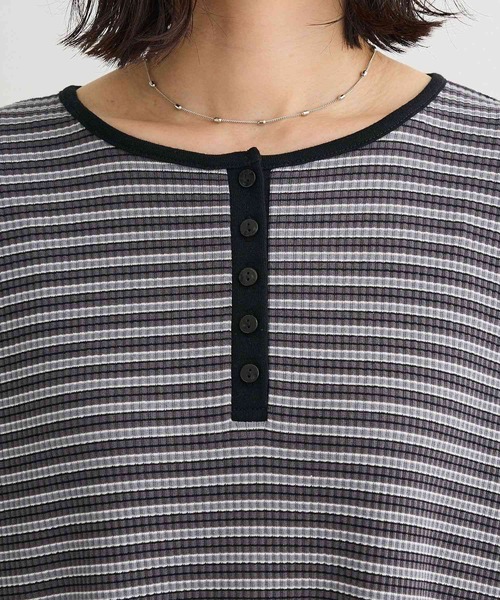 Green　Parks（グリーンパークス）の「ヘンリーネックワンピース（ワンピース・レディース・ブラック/ブルー系その他/グレー系その他4・FREE）」の12枚目の写真