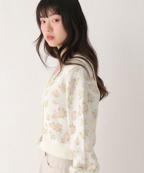 Heather(ヘザー)の「フラワージャガードカーディガン 656680(カーディガン/ボレロ・レディース・アイボリー/グレー/イエロー・FREE)」の14枚目の写真
