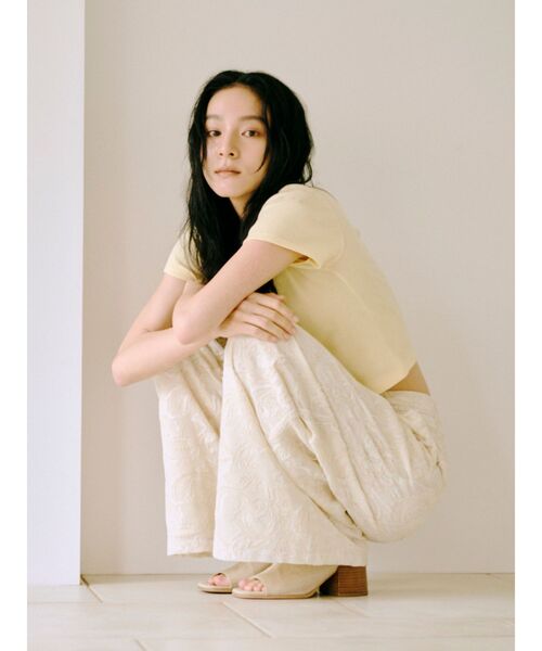 Ungrid(アングリッド)の「レースタックワイドパンツ(その他パンツ・レディース・ブラック/アイボリー・FREE)」の4枚目の写真