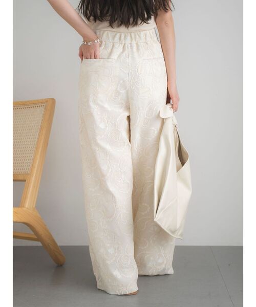 Ungrid(アングリッド)の「レースタックワイドパンツ(その他パンツ・レディース・ブラック/アイボリー・FREE)」の6枚目の写真