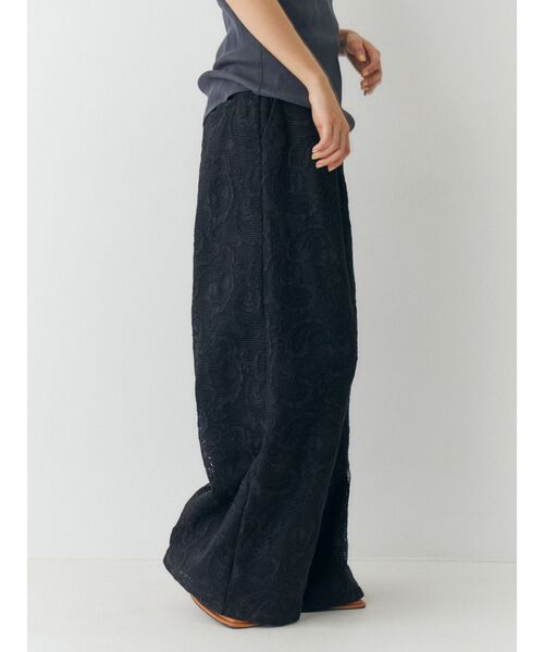 Ungrid(アングリッド)の「レースタックワイドパンツ(その他パンツ・レディース・ブラック/アイボリー・FREE)」の12枚目の写真