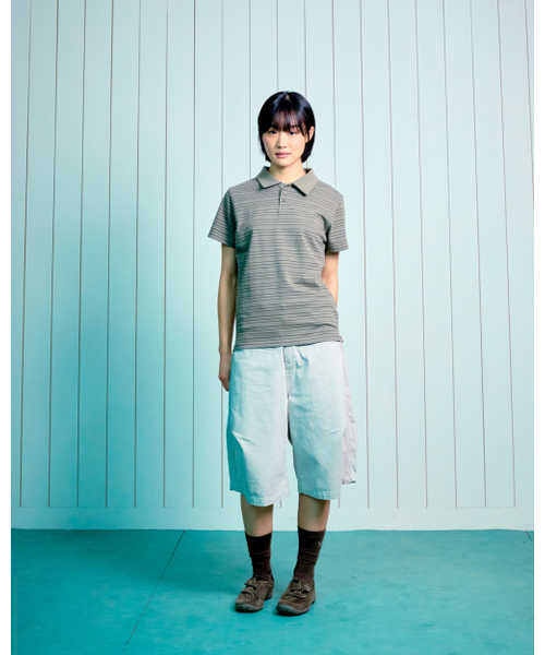THECOLDESTMOMENT(ザコールデストモーメント)の「TCM stripe pk T (khaki brown)(ポロシャツ・レディース・その他・MEDIUM/LARGE/SMALL)」の9枚目の写真