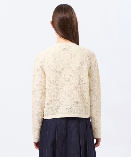 MACKINTOSH PHILOSOPHY（ﾏｯｷﾝﾄｯｼｭ ﾌｨﾛｿﾌｨｰ）の「【LEE4月号/蛯原友里さん着用】ラッケンブースニットカーディガン（カーディガン/ボレロ・レディース・ブルー系その他3/オフホワイト/ダークネイビー・38）」の10枚目の写真