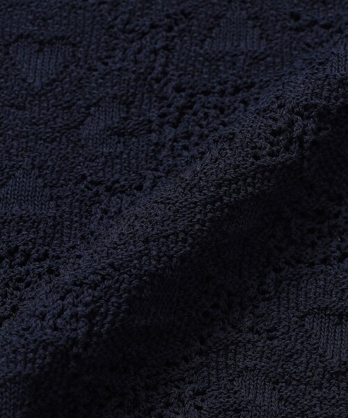 MACKINTOSH PHILOSOPHY（ﾏｯｷﾝﾄｯｼｭ ﾌｨﾛｿﾌｨｰ）の「【LEE4月号/蛯原友里さん着用】ラッケンブースニットカーディガン（カーディガン/ボレロ・レディース・ブルー系その他3/オフホワイト/ダークネイビー・38）」の4枚目の写真