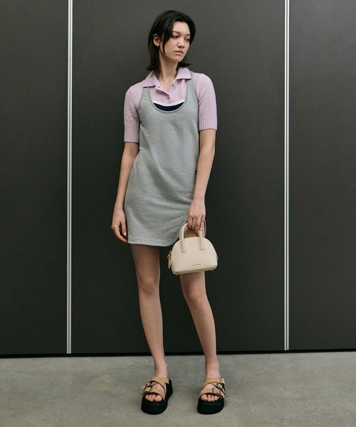 CHARLES & KEITH（チャールズ & キース）の「Beryl ベリル ボウリングバッグ（トートバッグ・レディース・ブルーグラス/クリーム/ブラック/ピンク系その他3・S）」の3枚目の写真